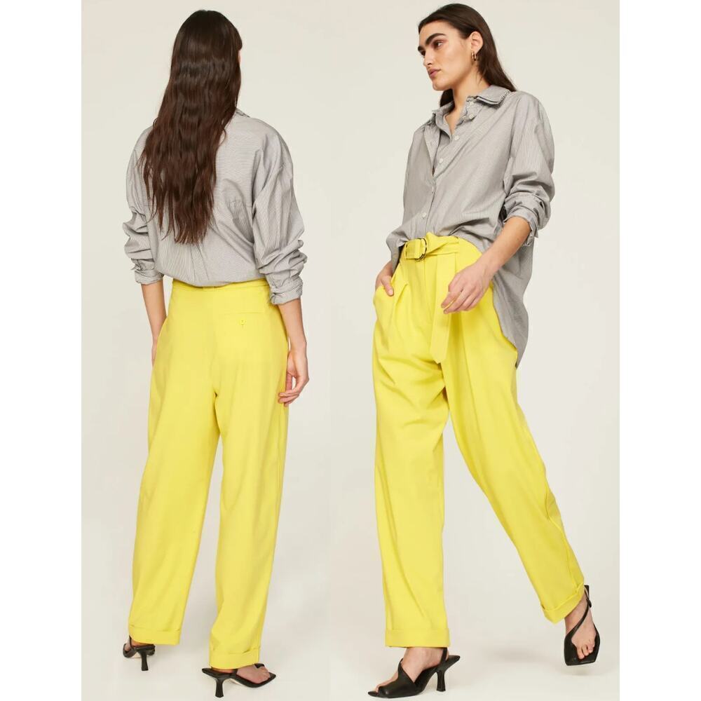Tanya Taylor Tyler Pants Yellow size 16 New MSRP $445